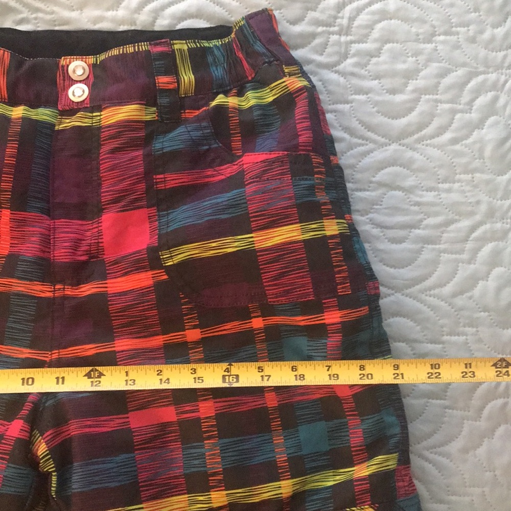 Falls Creek Plaid Snow Ski Pants Black Pink Orange XL 14 to 16 - Picture 14 of 16